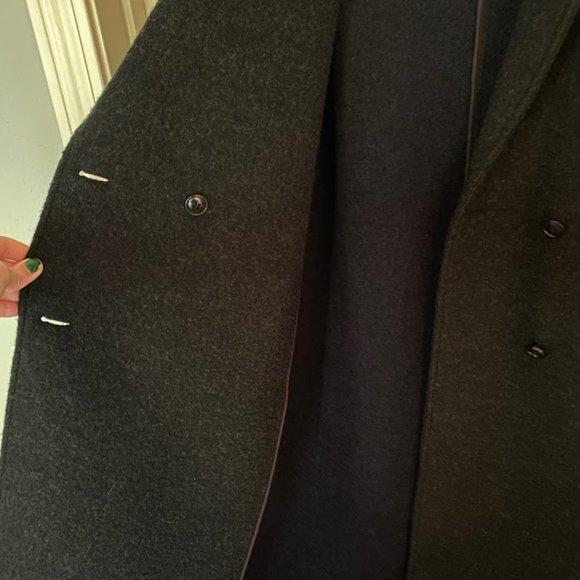 T by Alexander Wang Designer Charcoal Wool Coat - Picture 10 of 12